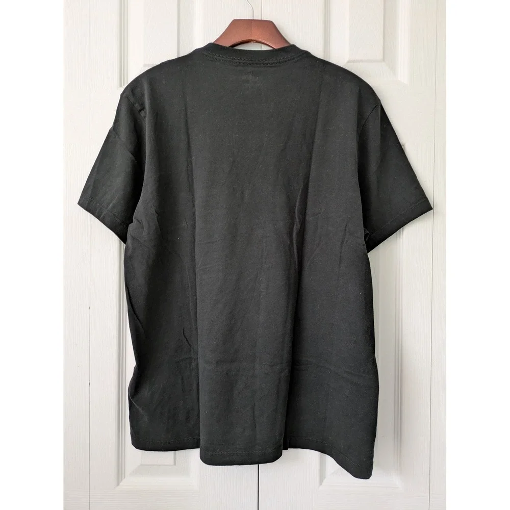 J. Crew Sueded Cotton V-Neck T-Shirt Slim Mens Size M Black BW867